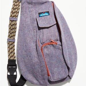 KAVU Mini Rope Tweed Sling Bag in Vintage Violet
